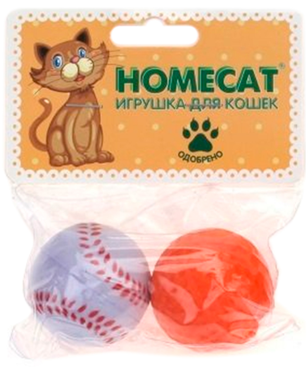 

Игрушка для кошек Homecat Мяч спортивный 4 см уп. 2 шт (1 шт)