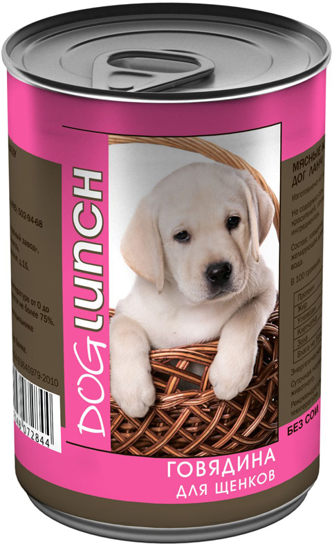 

Dog Lunch для щенков с говядиной в желе (410 гр х 12 шт)