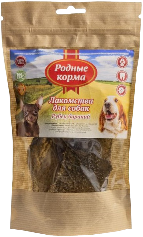 

Лакомство родные корма для собак рубец бараний 35 гр (1 шт)