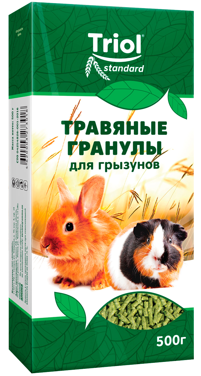 

Triol Standard корм для грызунов Травяные гранулы (500 гр)