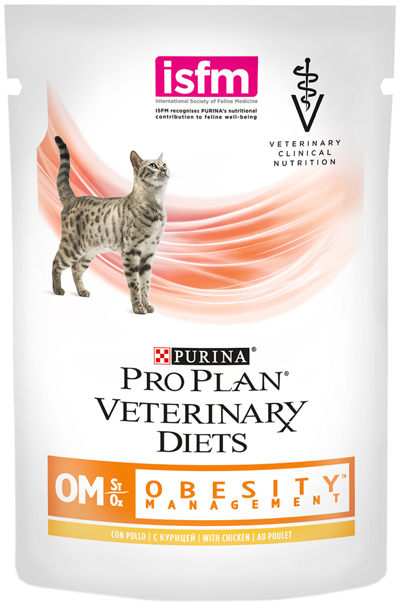 

Purina Veterinary Diets Om St/ox Obesity для взрослых кошек при ожирении с курицей 85 гр (85 гр х 10 шт)