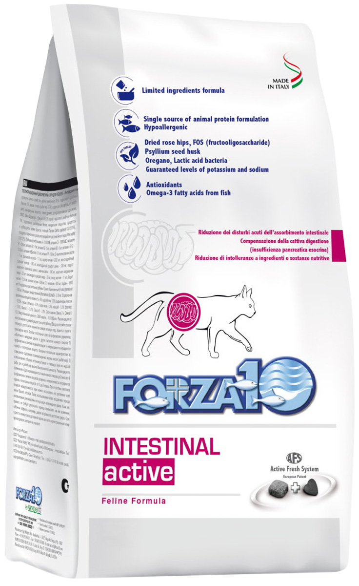 

Forza10 Cat Intestinal Active для взрослых кошек при заболеваниях желудочно-кишечного тракта (0,45 кг)