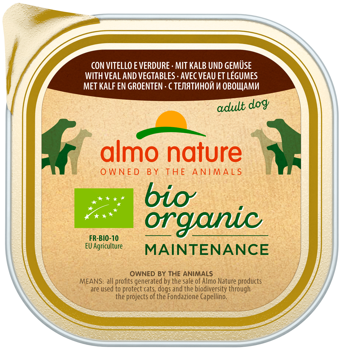 

Almo Nature Dog Daily Menu Bio Organic для взрослых собак паштет с телятиной и овощами (100 гр х 32 шт)