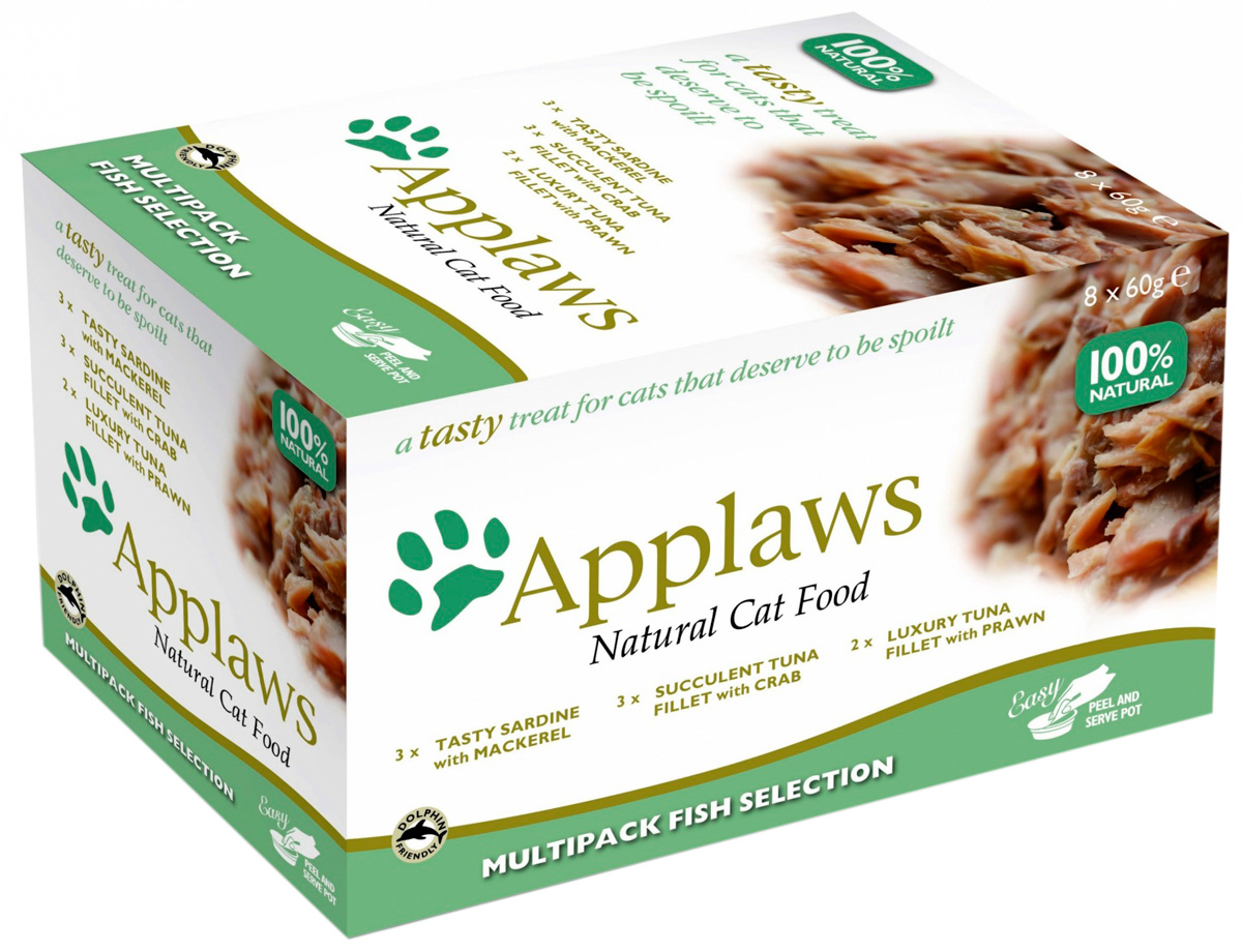 

Applaws набор ламистеров для взрослых кошек с рыбным ассорти 8 шт х 60 гр (1 шт)