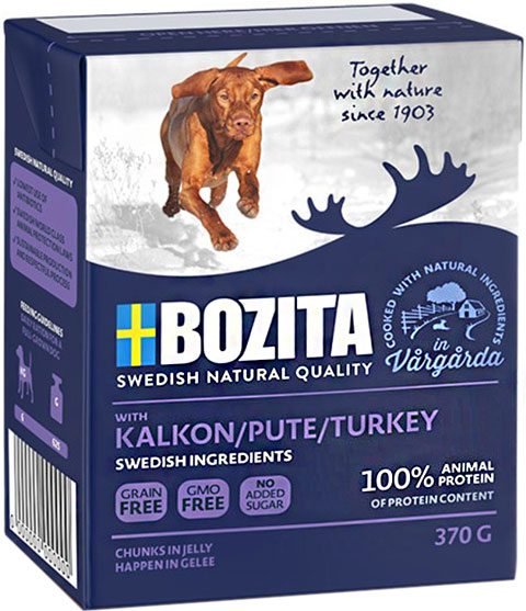 

Bozita Naturals Turkey In Jelly для собак и щенков с индейкой в желе (370 гр)