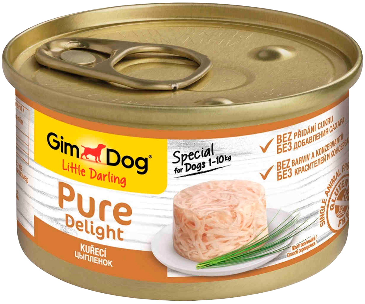 

Gimdog Pure Delight для взрослых собак с курицей в желе (85 гр)