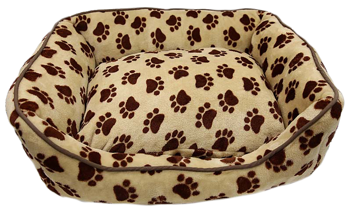 

Лежак для собак For My Dogs Лапки бежевый S 50 х 60 х 17 см (1 шт)