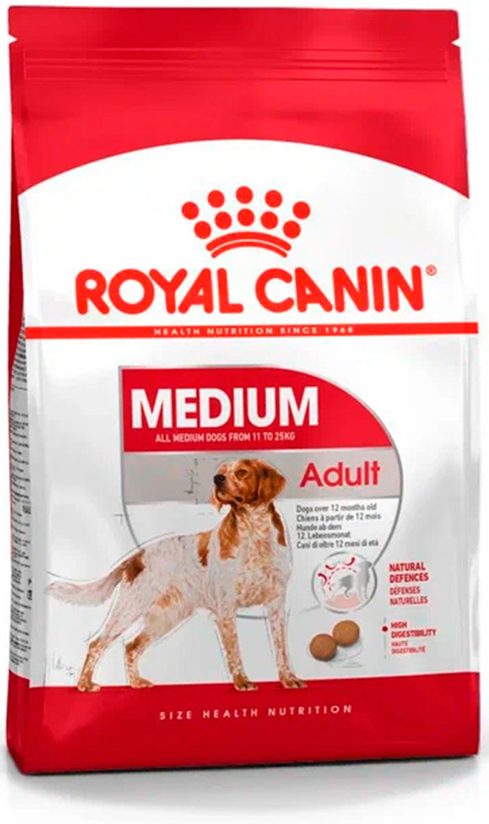 ROYAL CANIN MEDIUM ADULT для взрослых собак средних пород от 12 месяцев до 7 лет (3 кг)