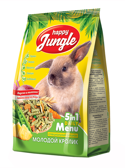 Happy Jungle для молодых кроликов (400 гр)