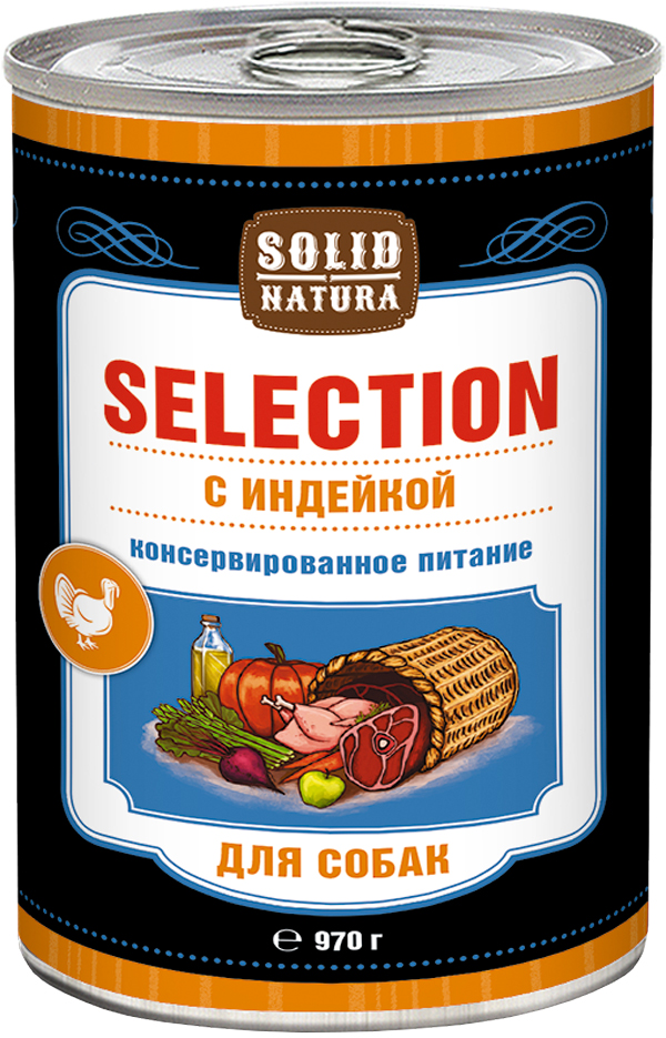 

Solid Natura Selection для взрослых собак с индейкой (970 гр)