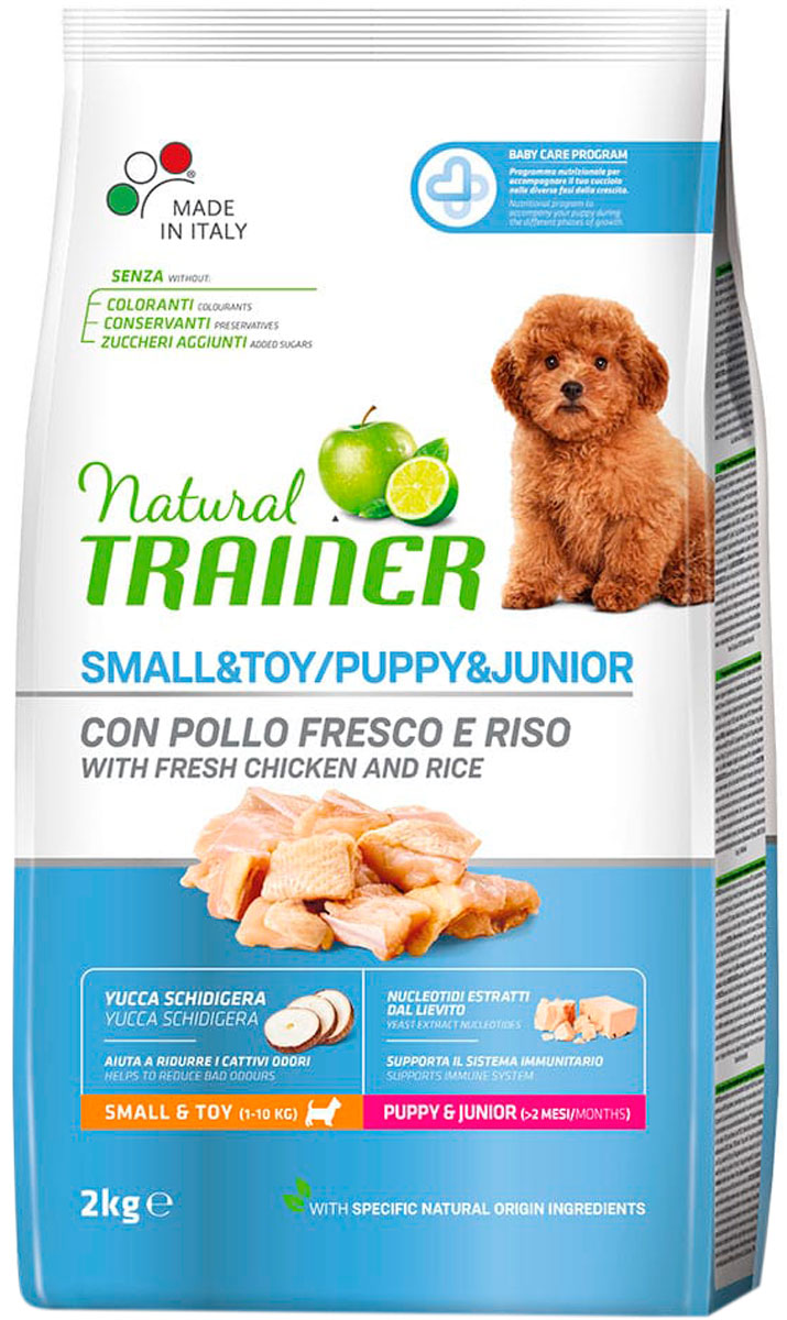 

Trainer Natural Small & Toy Puppy & Junior для щенков маленьких пород (2 кг)