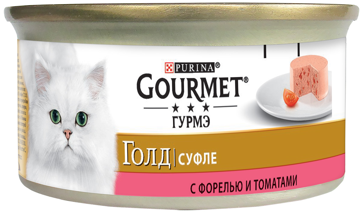 

Gourmet Gold суфле для взрослых кошек с форелью и томатами (85 гр)