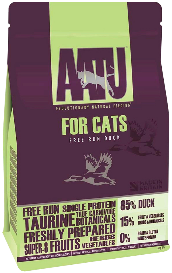

Aatu Cat Duck беззерновые для взрослых кошек с уткой (1 кг)
