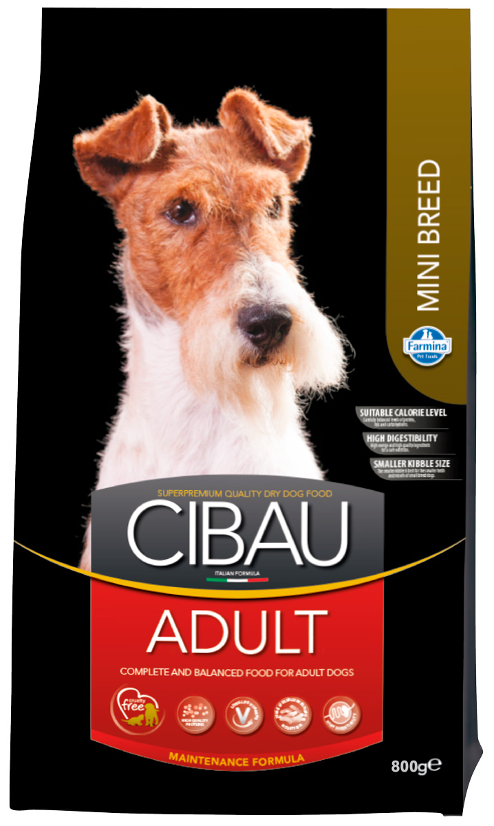 

Cibau Adult Mini для взрослых собак маленьких пород с курицей (0,8 кг)