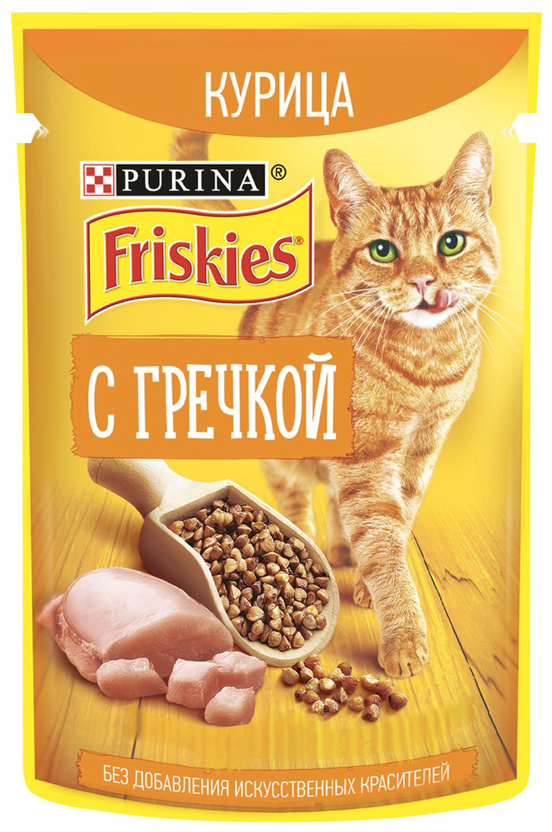 

Friskies для взрослых кошек c курицей и гречкой в подливе (75 гр х 24 шт)