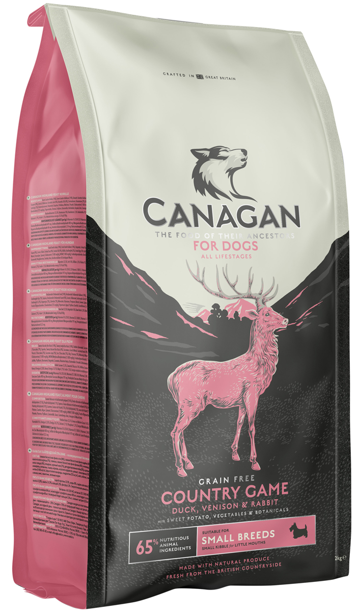 

Canagan Grain Free Country Game Small Breed беззерновой для взрослых собак маленьких пород с уткой, олениной и кроликом (2 кг)