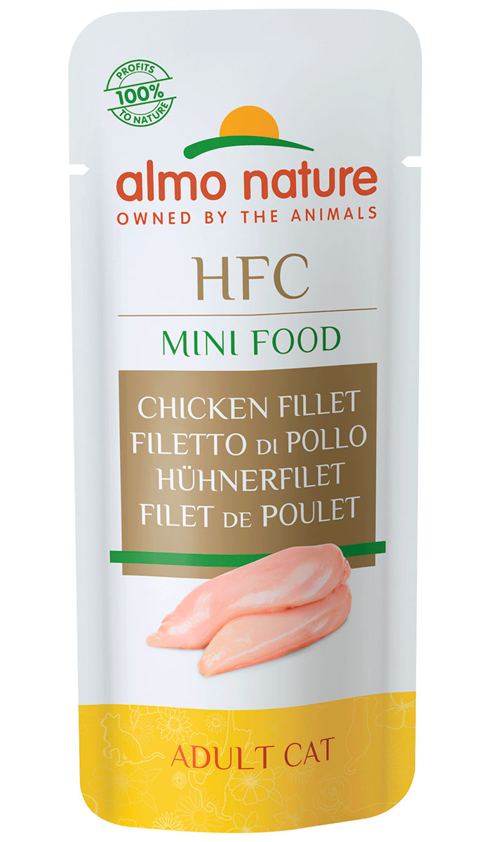 

Лакомство Almo Nature для кошек куриное филе 99 % мяса 3 гр (1 шт)