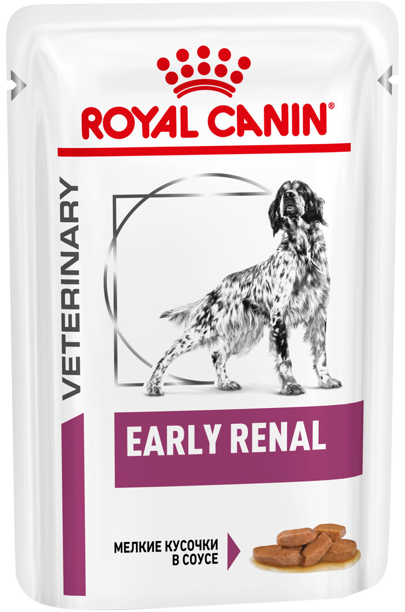 

Royal Canin Early Renal Canine для взрослых собак при хронической почечной недостаточности в ранней стадии в соусе 100 гр (100 гр х 12 шт)