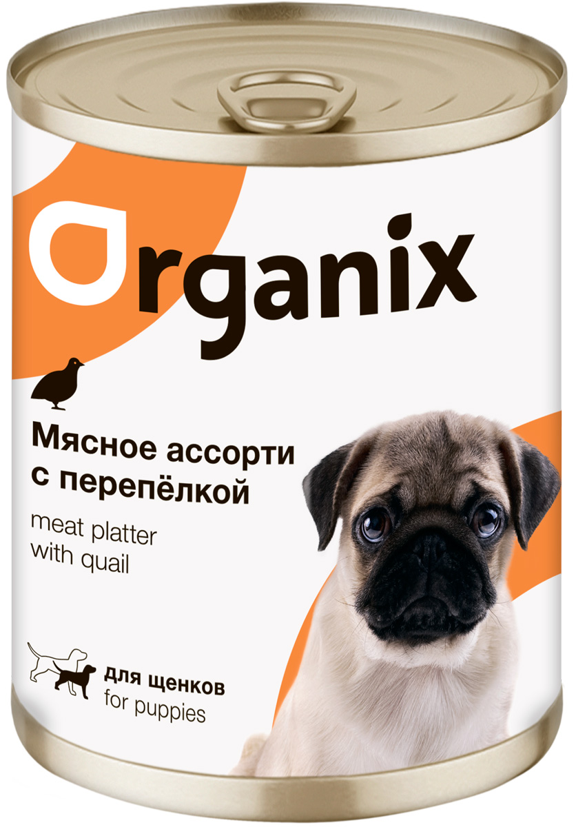 

Organix мясное ассорти для щенков с перепелкой (100 гр)