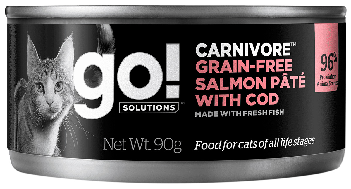 

Go! Solutions Carnivore беззерновые для кошек и котят паштет с лососем и треской (90 гр х 6 шт)