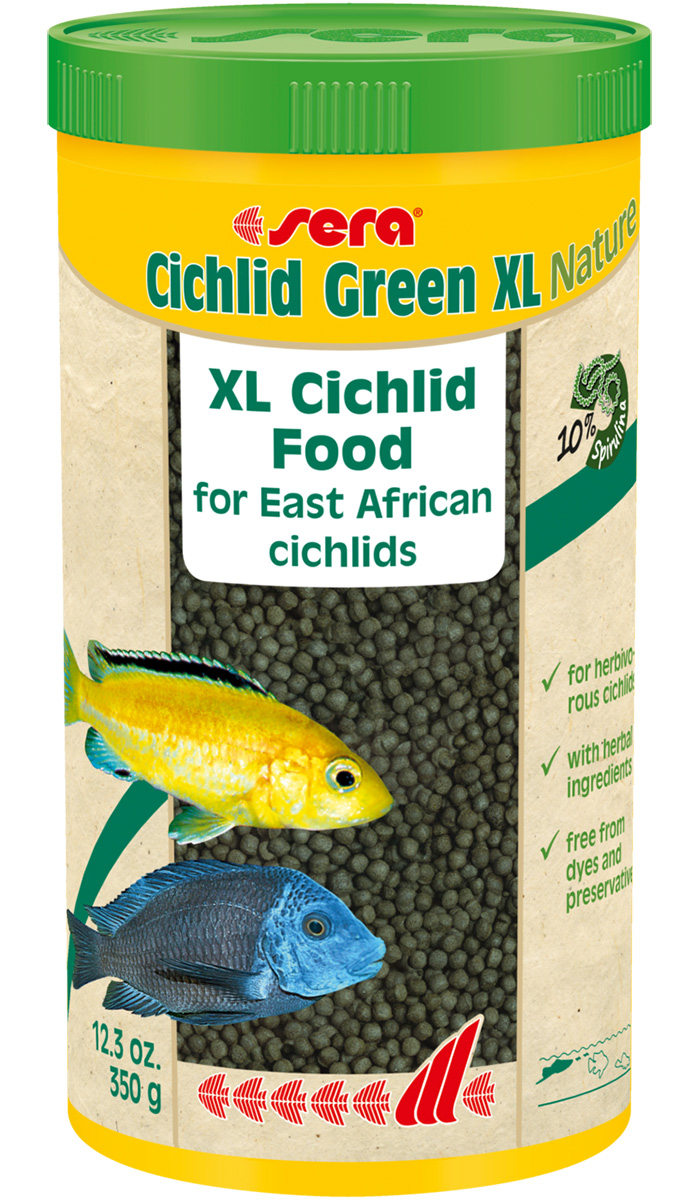 

Sera Cichlid Green Xl корм гранулы для растительноядных крупных цихлид (1 л)