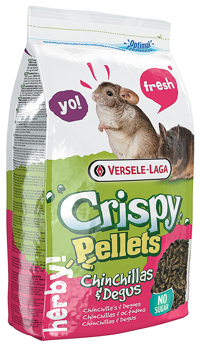 

Versele-laga Crispy Pellets Chinchillas & Degus корм для шиншилл и дегу гранулированный (1 кг)