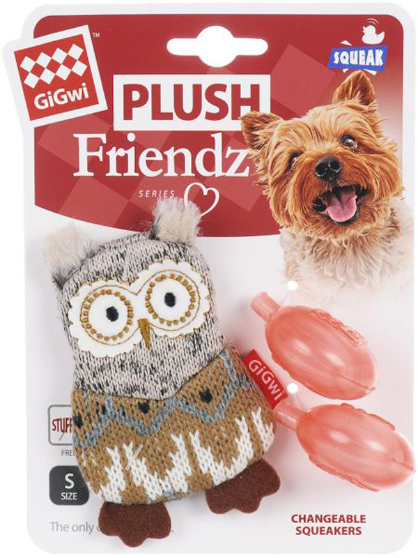 

Игрушка для собак GiGwi Plush Friendz Сова с пищалкой 10 см (1 шт)