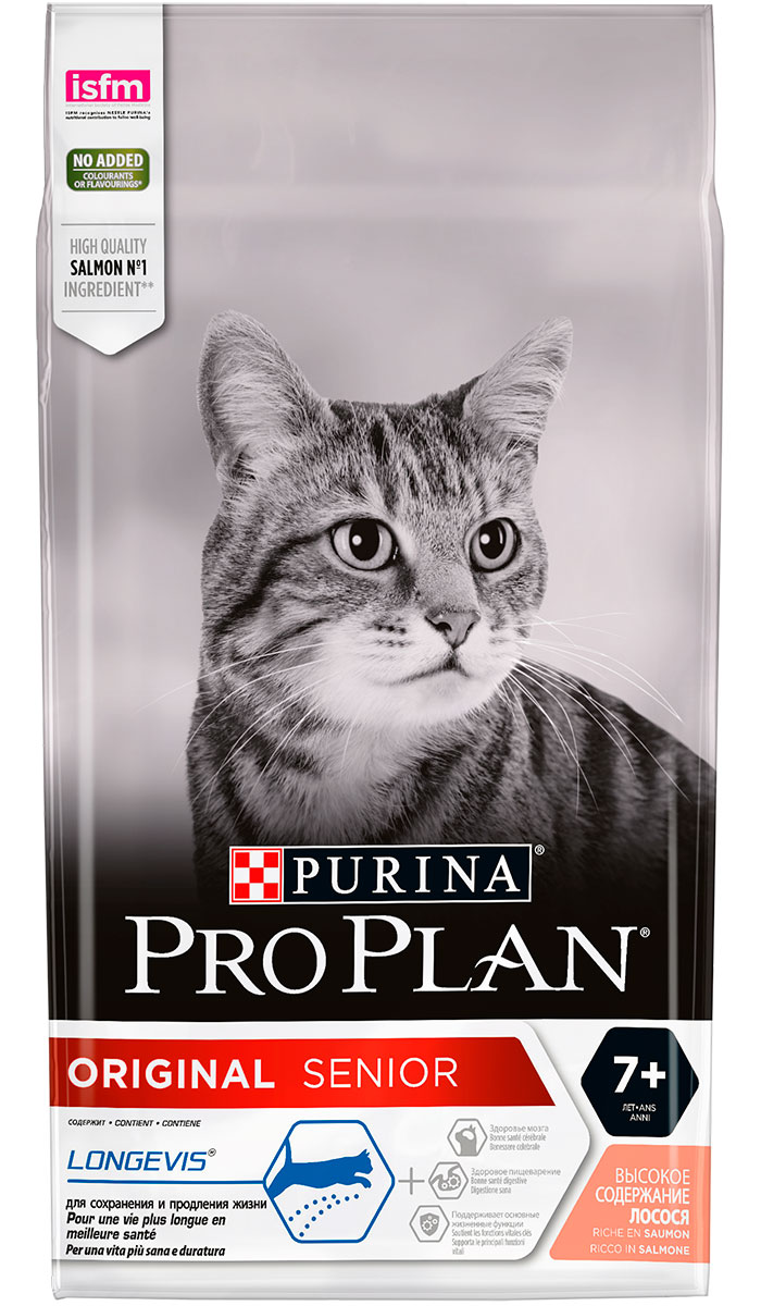

Purina Pro Plan Cat Senior 7+ для пожилых кошек старше 7 лет с лососем (1,5 кг)