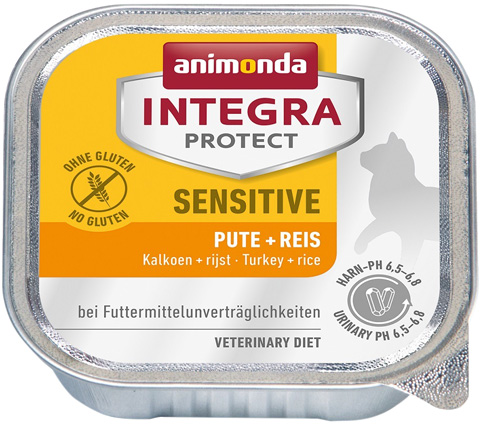 

Animonda Integra Protect Cat Sensitive для взрослых кошек при пищевой аллергии с индейкой и рисом 100 гр (100 гр х 16 шт)