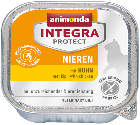 

Animonda Integra Protect Cat Nieren Renal для взрослых кошек при хронической почечной недостаточности с курицей 100 гр (100 гр)