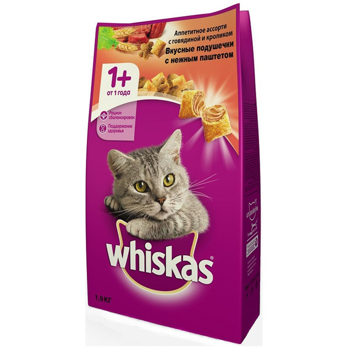 Вискас, состав корма Whiskas для кошек, можно ли кормить кошку Вискасом