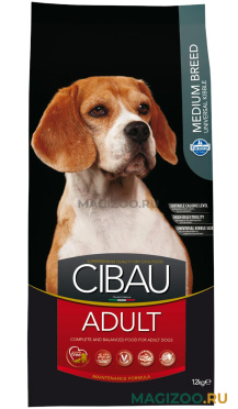 Сухой корм CIBAU ADULT MEDIUM для взрослых собак средних пород с курицей (12 кг)