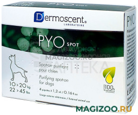 PYOSPOT ПИОспот препарат для собак весом от 10 до 20 кг для лечения и профилактики кожных заболеваний уп. 4 пипетки (1 уп) 