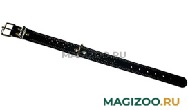 Ошейник для собак кожаный черный 44 - 58 см x 35 мм Аркон о35укр/кч (1 шт) 