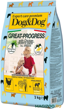 Сухой корм DOG&DOG EXPERT PREMIUM GREAT-PROGRESS для щенков с курицей (3 кг)