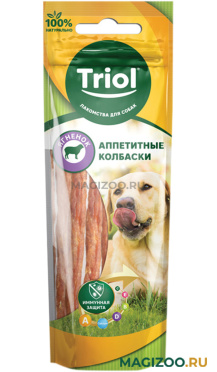 Лакомство TRIOL для собак колбаски аппетитные с ягненком 40 гр (1 шт)