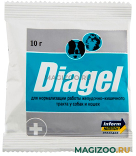 DIAGEL Диагель препарат для собак и кошек для нормализации работы желудочно-кишечного тракта 10 гр  (1 шт)