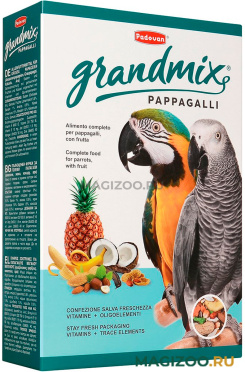 PADOVAN GRANDMIX PAPPAGALLI корм для крупных попугаев (600 гр)