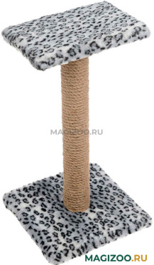 Когтеточка Зонтик 65 см Пушок джут мех серый леопард (1 шт)