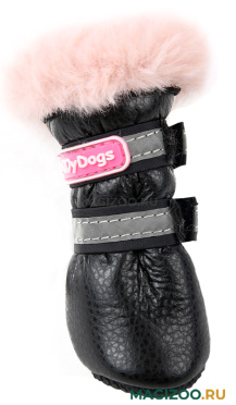FOR MY DOGS сапоги для собак зимние черно/розовые FMD663-2020 BL/P (0)