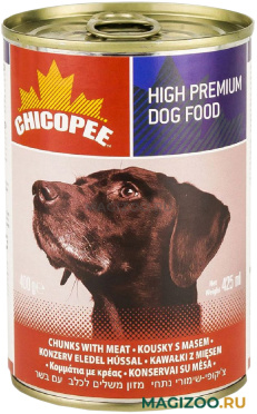 Влажный корм (консервы) CHICOPEE DOG для взрослых собак с говядиной (400 гр)