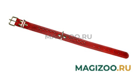 Ошейник для собак кожаный красный 52 - 70 см x 35 мм Аркон (1 шт)