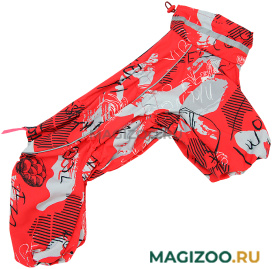 FOR MY DOGS комбинезон для собак красный для девочек FW1192-2022 F (18) 