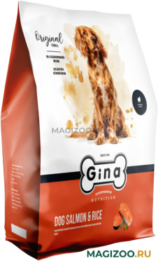 Сухой корм GINA ADULT DOG SALMON & RICE гипоаллергенный для взрослых собак с лососем и рисом (3 кг) 
