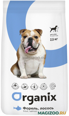 Сухой корм ORGANIX ADULT DOG SALMON & TROUT для взрослых собак с форелью и лососем (2,5 кг УЦ)
