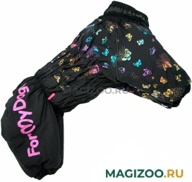 FOR MY DOGS комбинезон для собак Бабочки черный для девочек FW1120-2021 F (D2) 