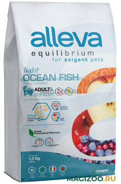 Сухой корм ALLEVA EQUILIBRIUM ADULT CAT STERILIZED FISH для взрослых кастрированных котов и стерилизованных кошек с рыбой (1,5 кг)