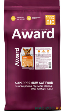 Сухой корм AWARD URINARY для взрослых кошек для профилактики мочекаменной болезни с курицей (10 кг)