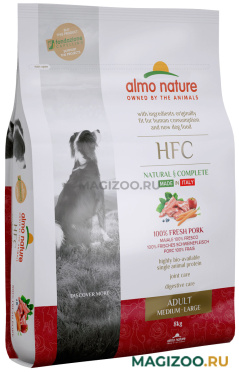 Сухой корм ALMO NATURE HFC M-L ADULT PORK для взрослых собак средних и крупных пород со свежей свининой (8 кг УЦ)