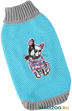 FOR MY DOGS свитер для собак Мой друг бирюза FW662-2018 Trg (8-10)